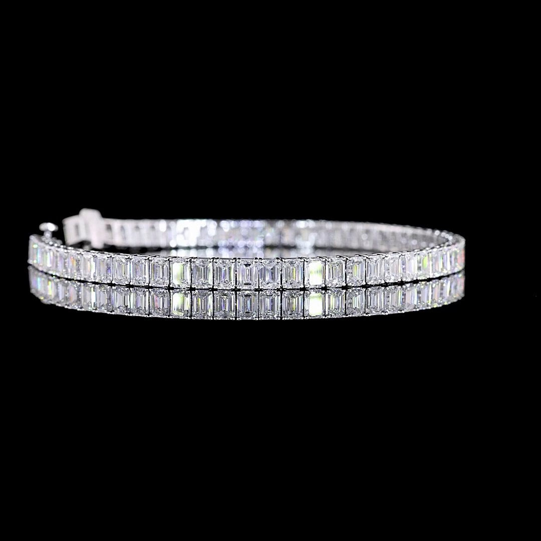 14kt White Gold Lab Diamond Tennis Bracelet