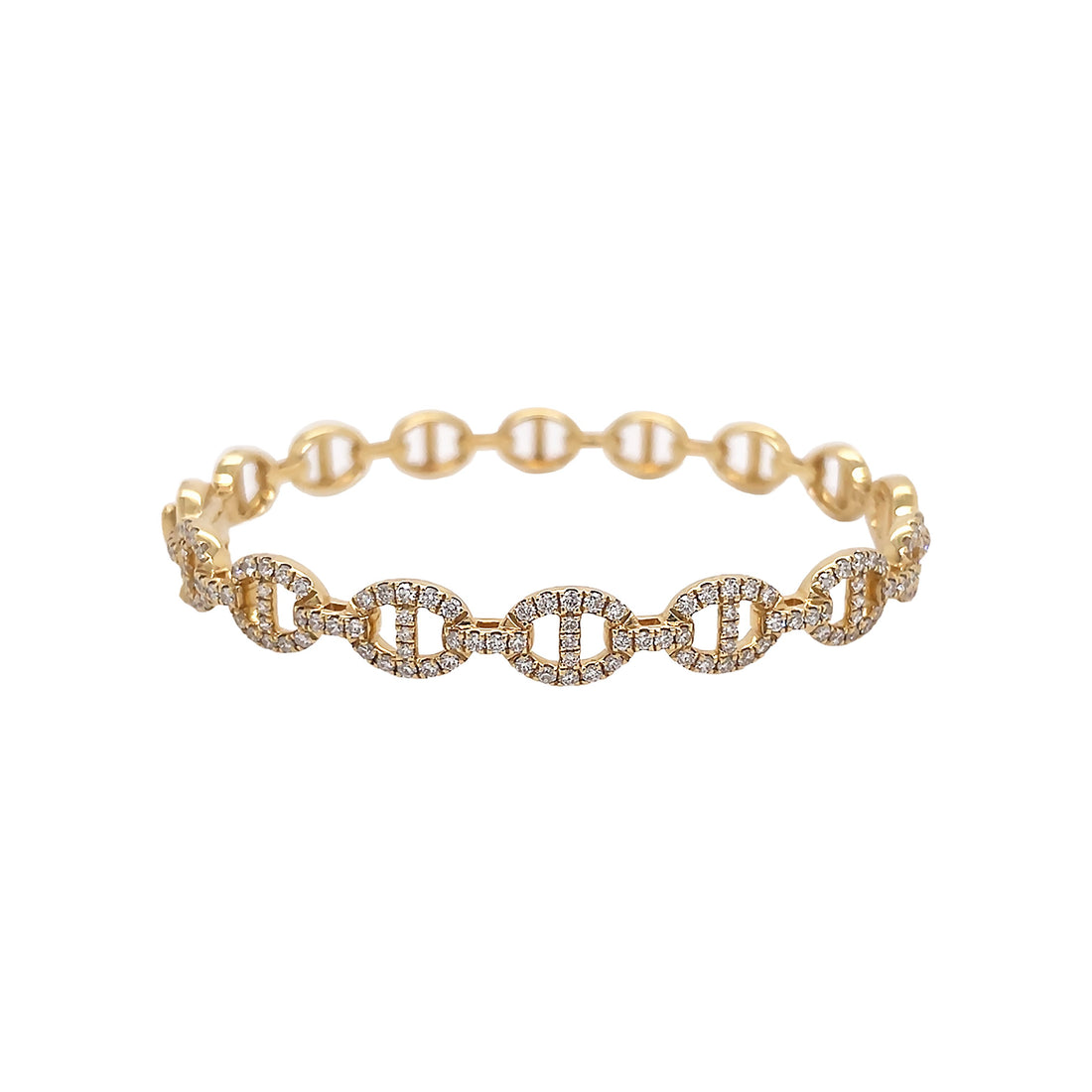 18kt Yellow Gold Diamond Bangle