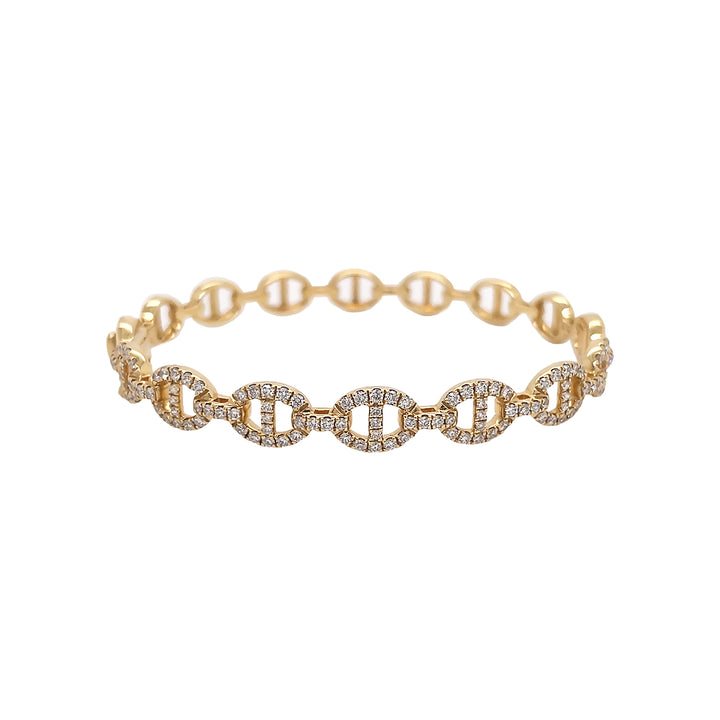 18kt Yellow Gold Diamond Bangle