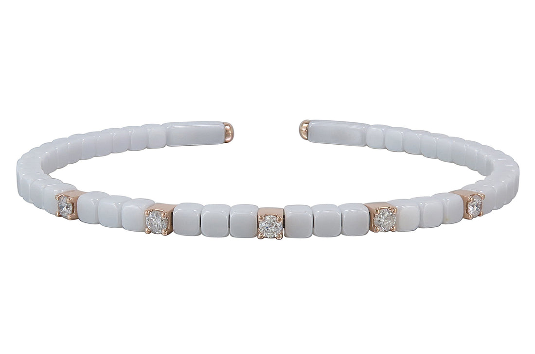 18kt Rose Gold Diamond Bangle