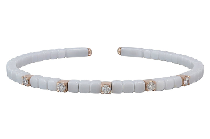 18kt Rose Gold Diamond Bangle