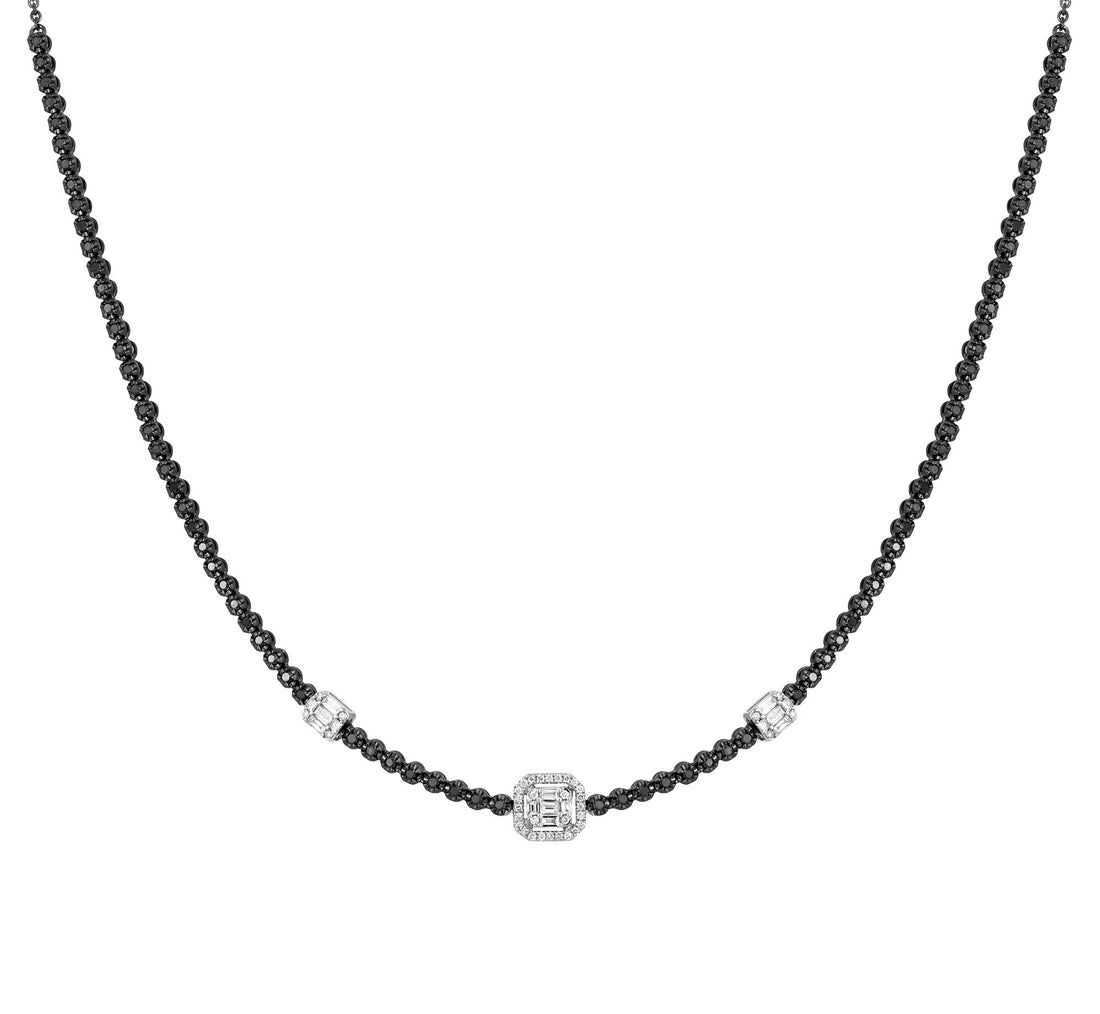 18kt Black Gold And Black Diamond Necklace