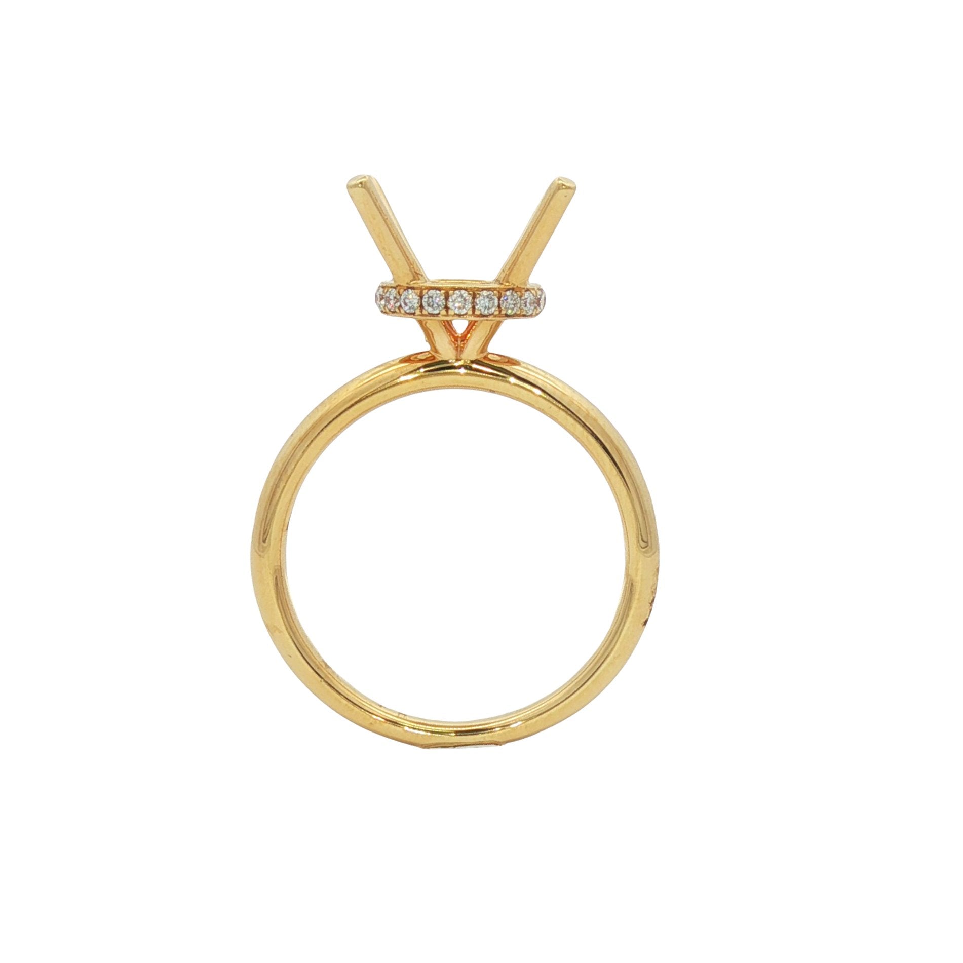 18kt Yellow Gold Diamond Semi-Mount
