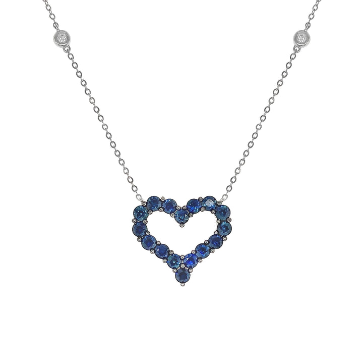 18kt White Gold Sapphire Pendant
