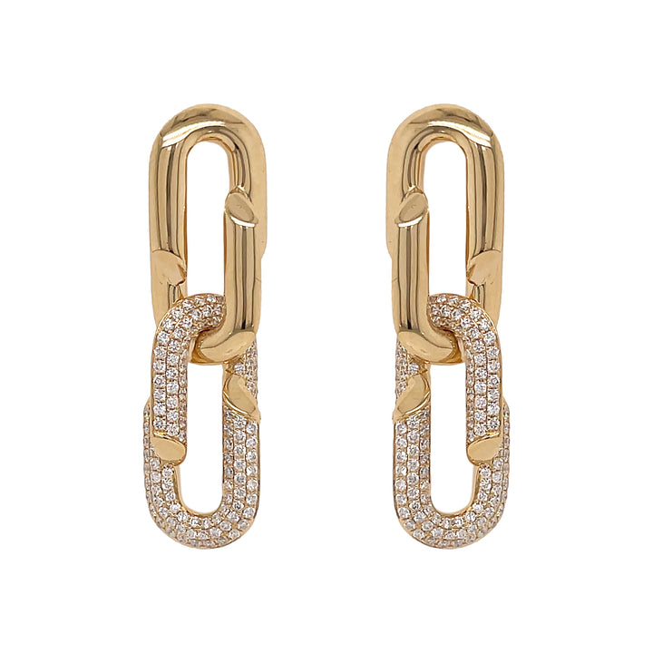 18kt Yellow Gold Diamond Earrings