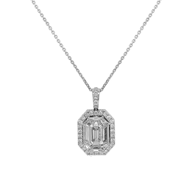 18kt White Gold Diamond Pendant
