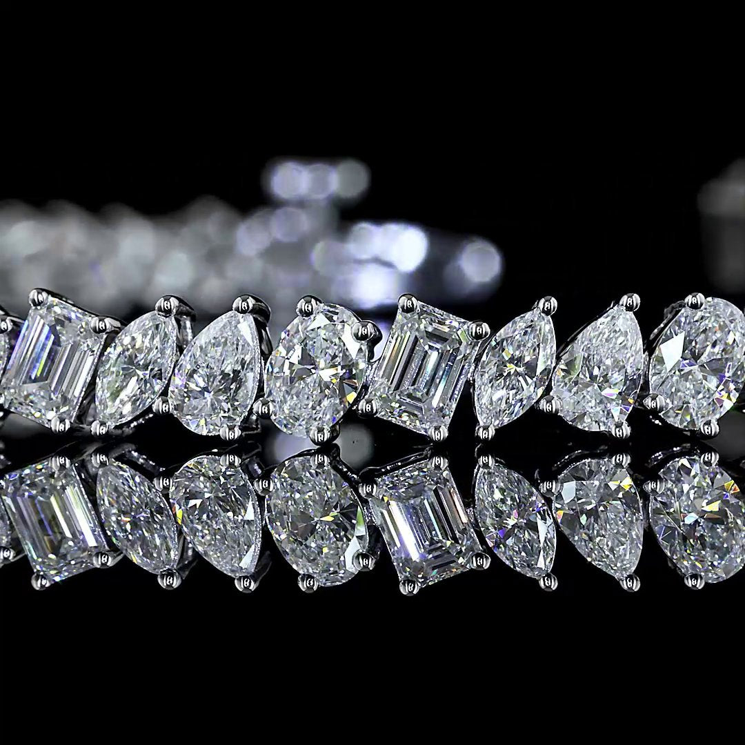 14kt White Gold Lab Diamond Tennis Bracelet