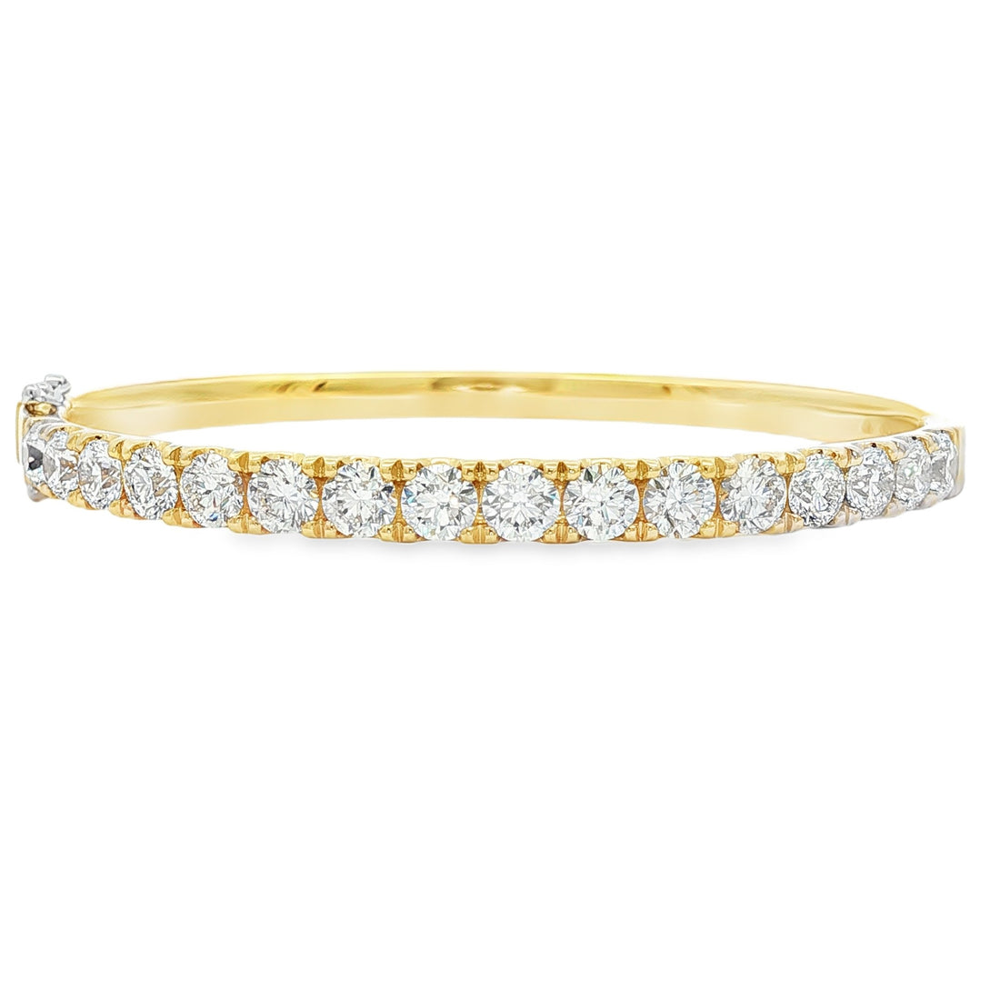 18kt Yellow And White Gold Diamond Bangle