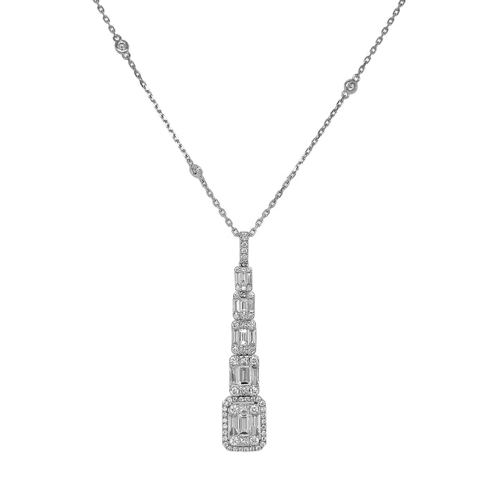 18kt White Gold Diamond Pendant.