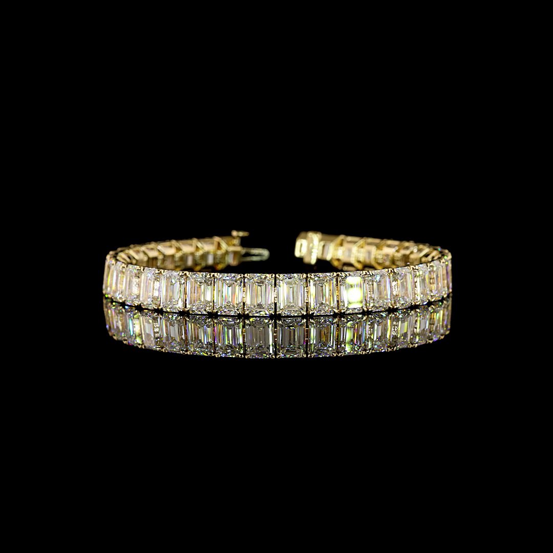14kt Yellow Gold Lab Diamond Tennis Bracelet