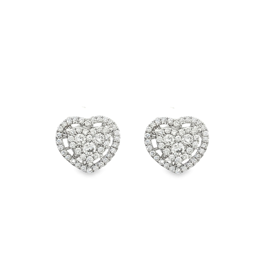 18kt White Gold Diamond Earrings