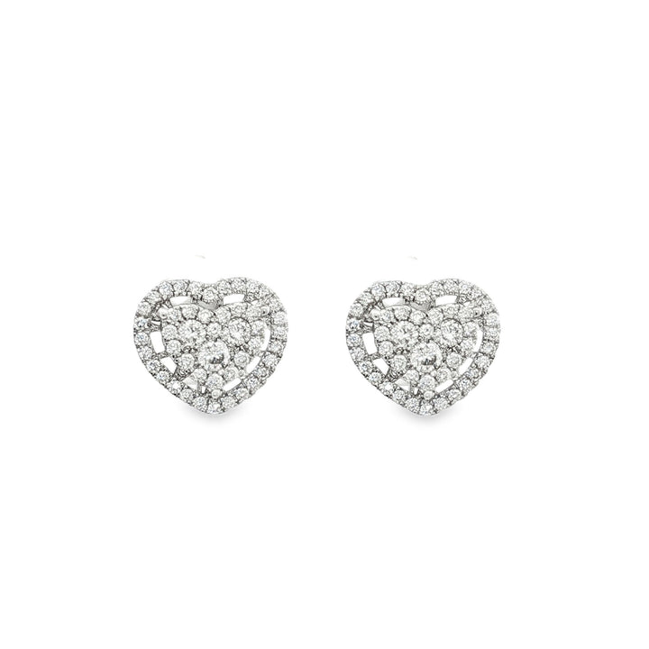 18kt White Gold Diamond Earrings
