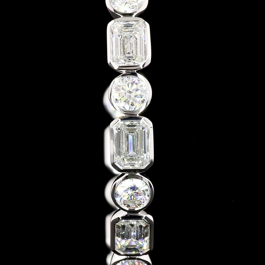 14kt White Gold Lab Diamond Hoops