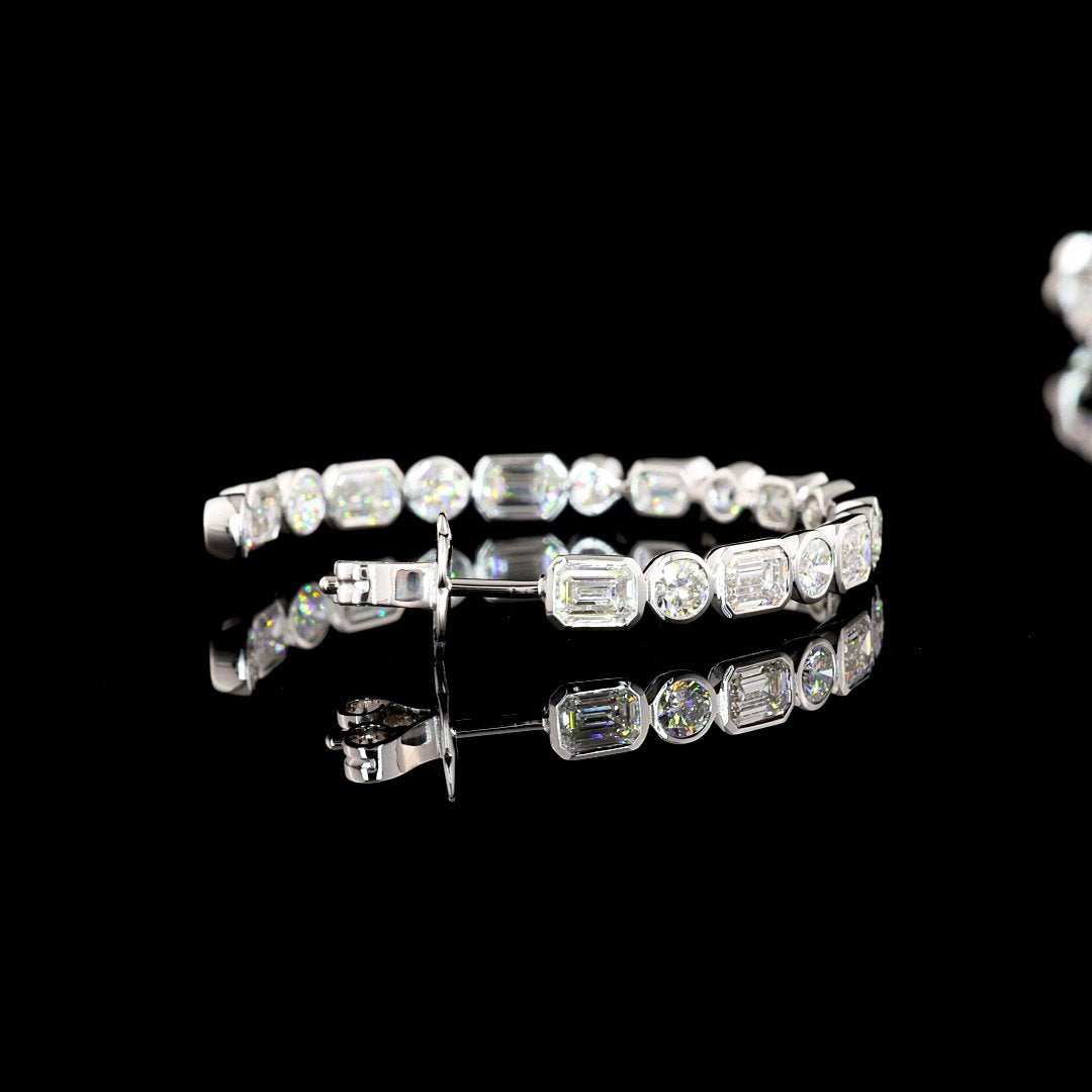 14kt White Gold Lab Diamond Hoops