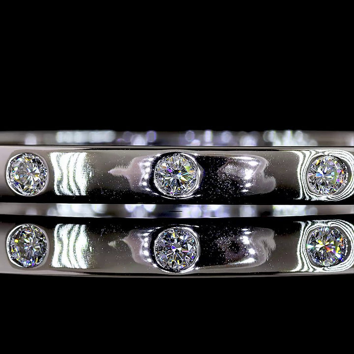14kt White Gold Lab Diamond Bangle