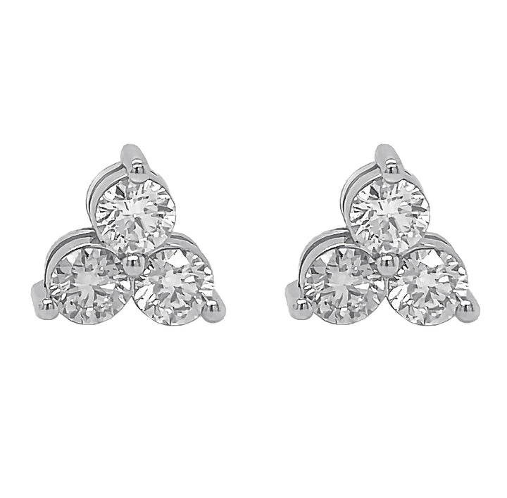 18kt White Gold Diamond Earrings