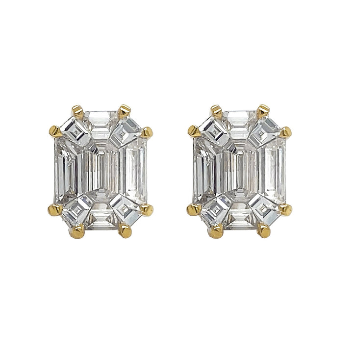14kt Yellow Gold Diamond Earrings