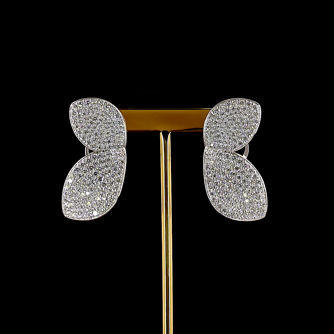 14kt White Gold Lab Diamond Earring