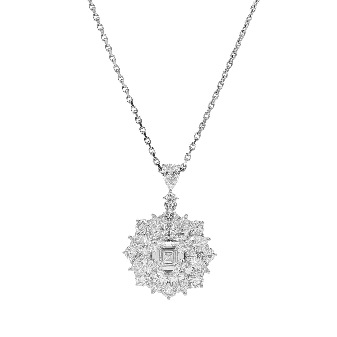 14kt White Gold Lab Diamond Pendant