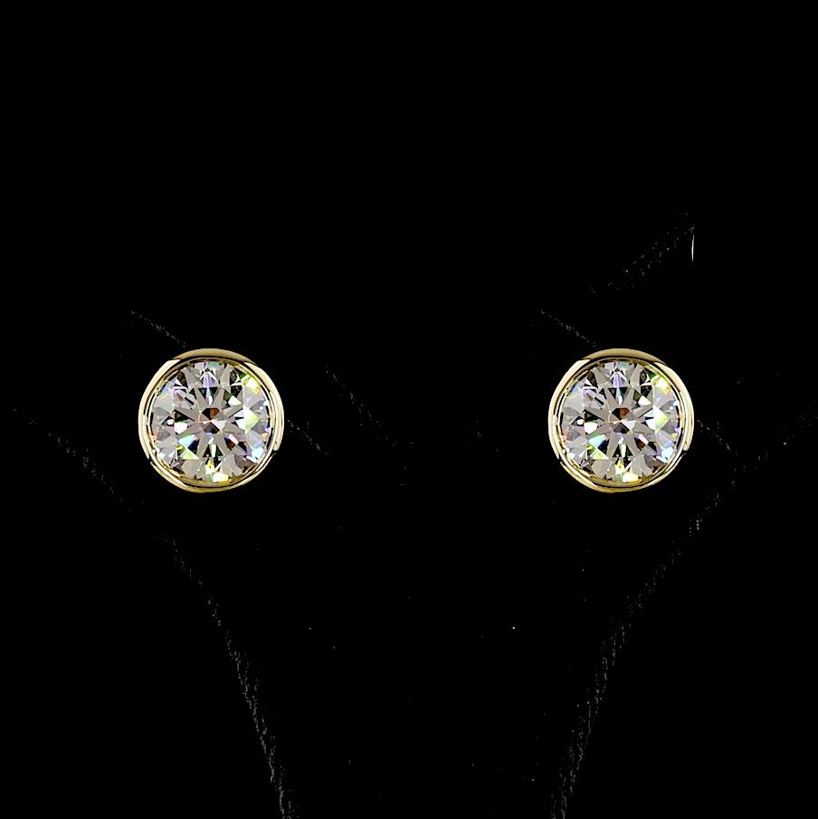 14kt Yellow Gold Lab Diamond Studs