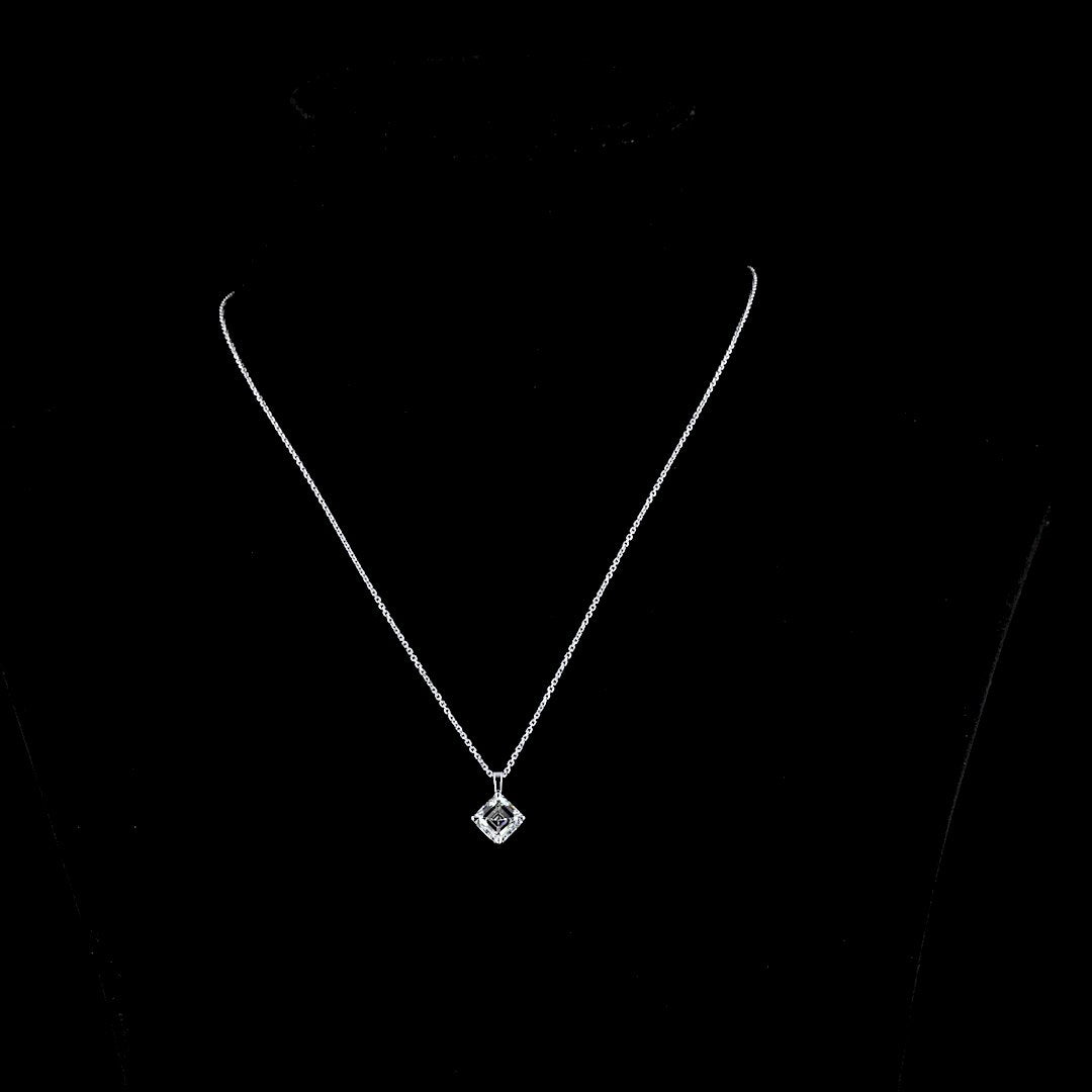 14kt White Gold Lab Diamond Pendant