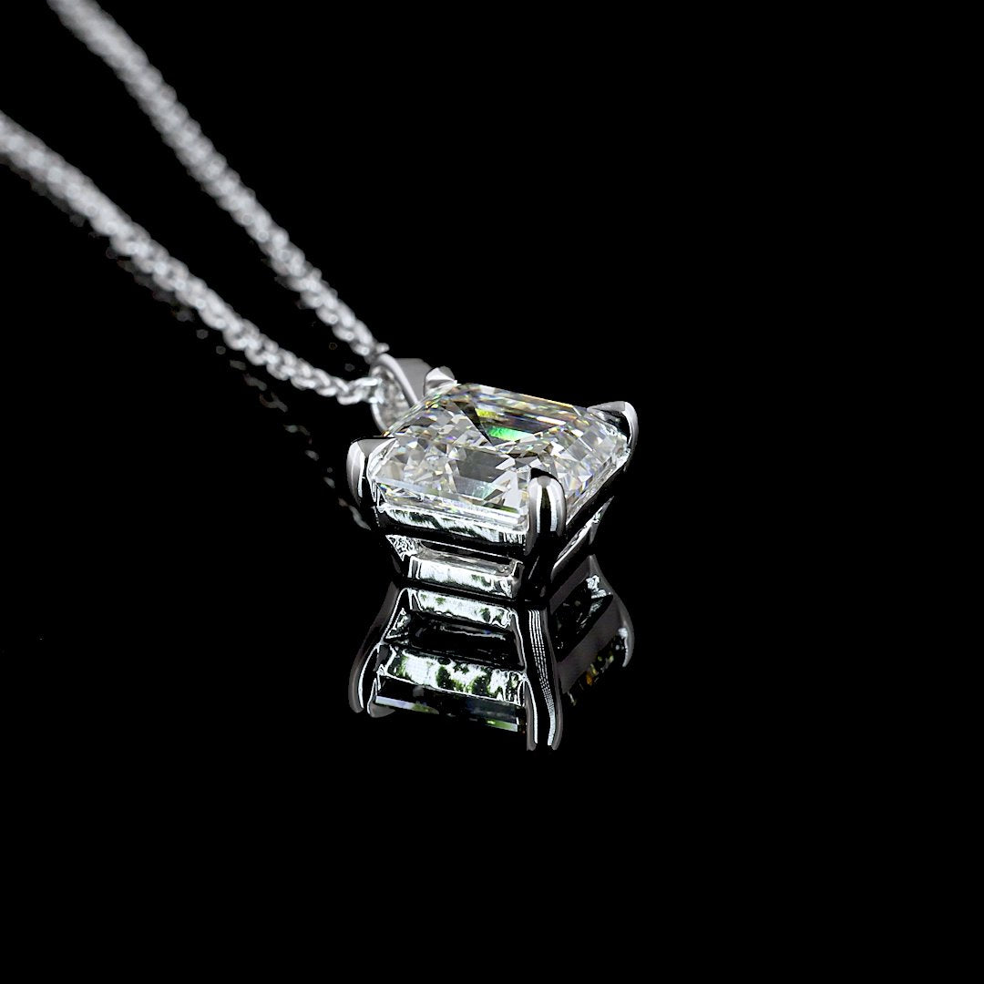 14kt White Gold Lab Diamond Pendant