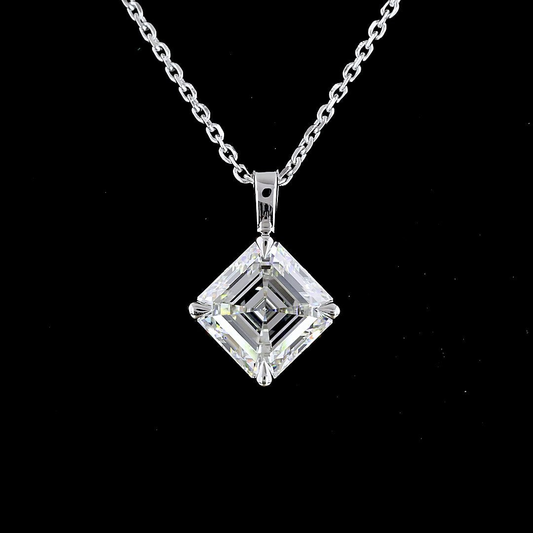 14kt White Gold Lab Diamond Pendant