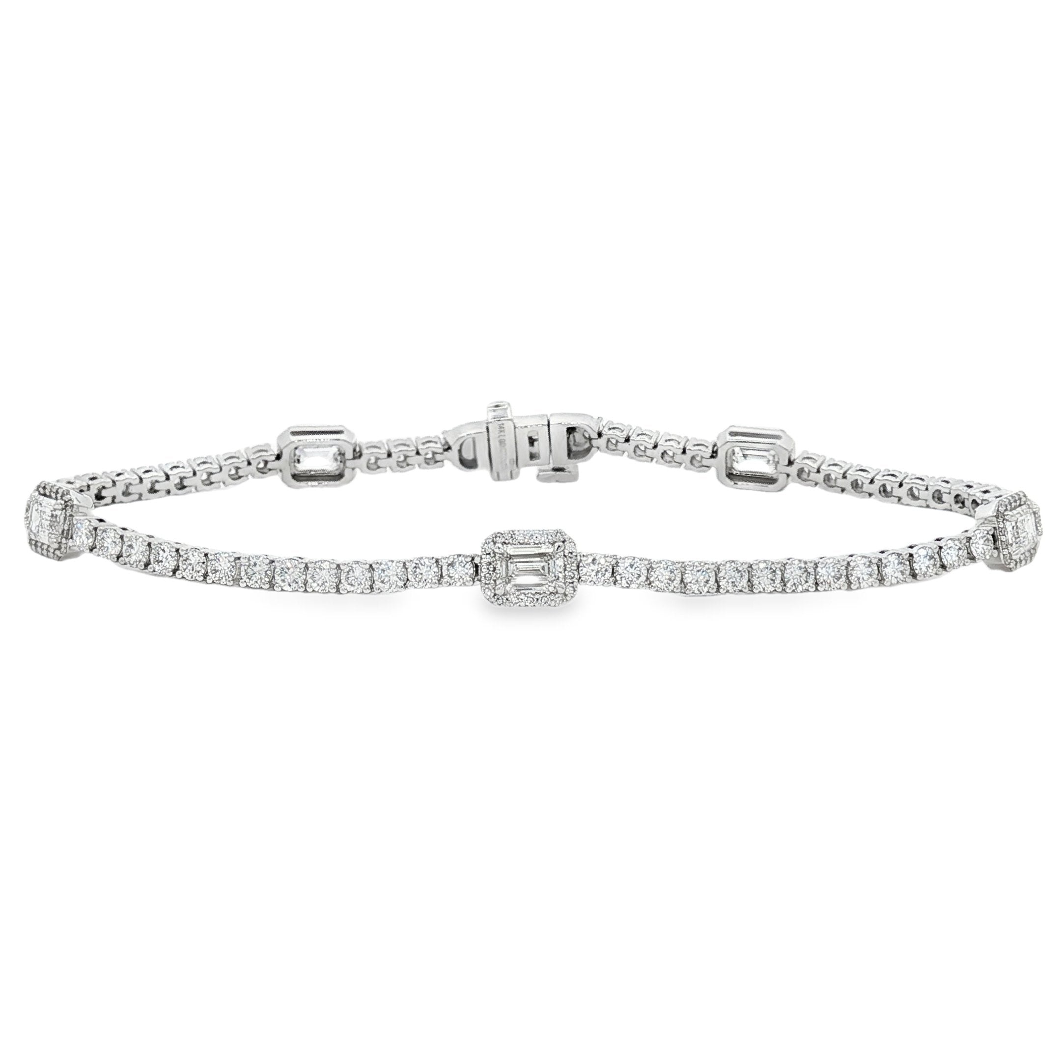 14kt White Gold Lab Diamond Bracelet