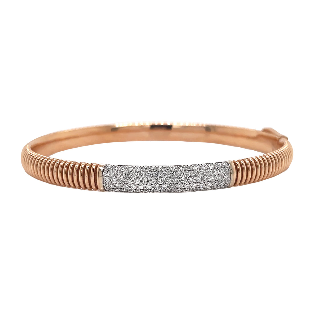 18kt Rose Gold Diamond Bangle