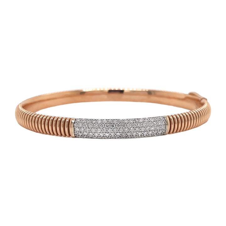 18kt Rose Gold Diamond Bangle