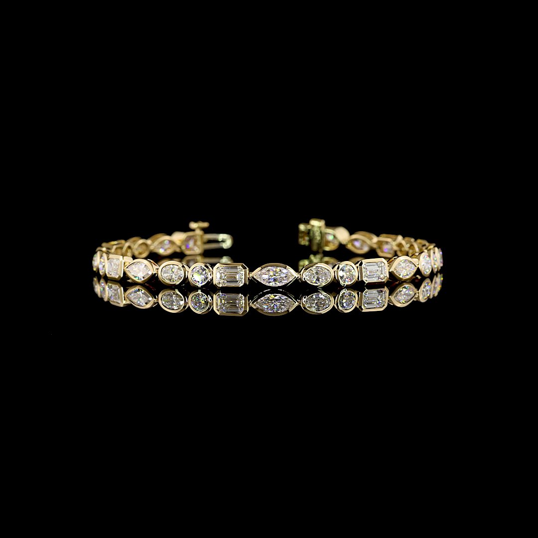 14kt Yellow Gold Lab Diamond Tennis Bracelet