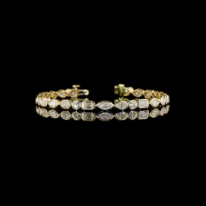14kt Yellow Gold Lab Diamond Tennis Bracelet