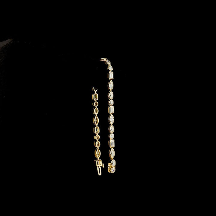 14kt Yellow Gold Lab Diamond Tennis Bracelet