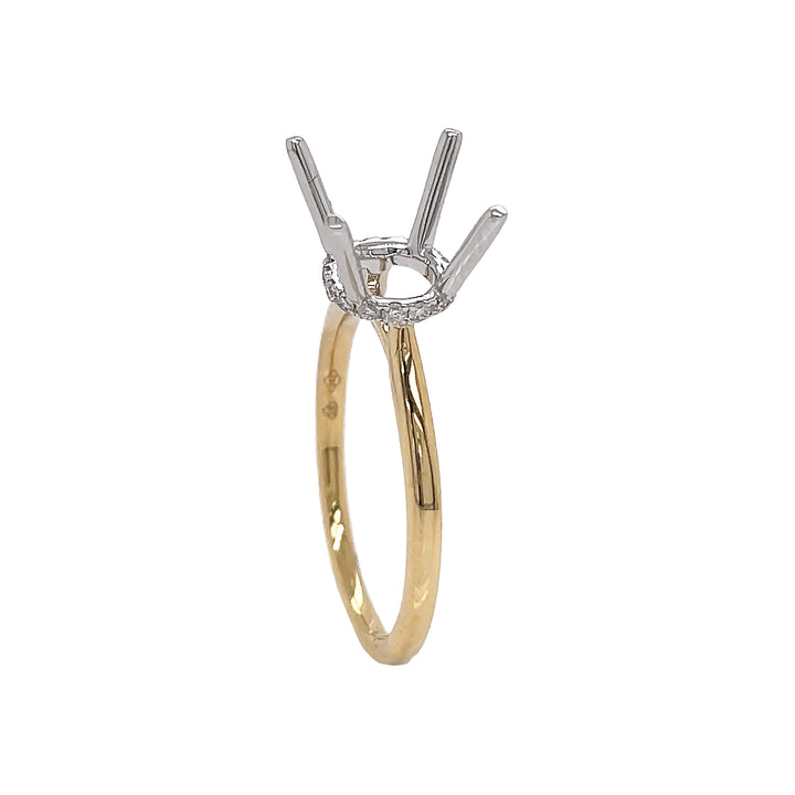 18kt Yellow And White Gold Diamond Semi Mount