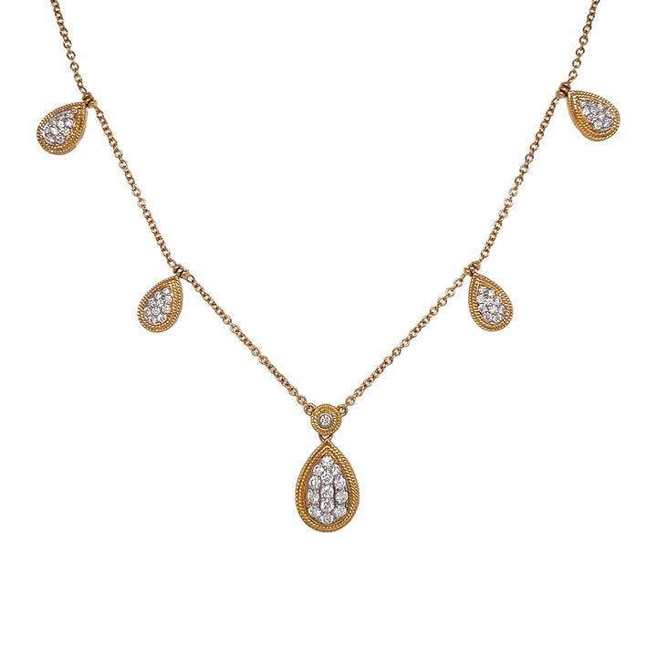 18kt Yellow Gold Diamond Necklace
