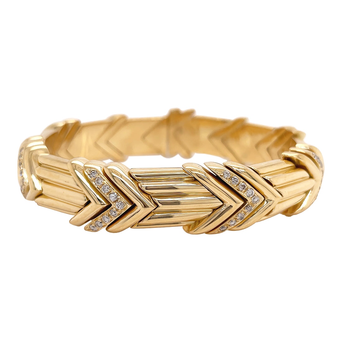 18kt Yellow Gold Diamond Bangle