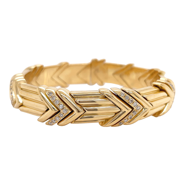 18kt Yellow Gold Diamond Bangle