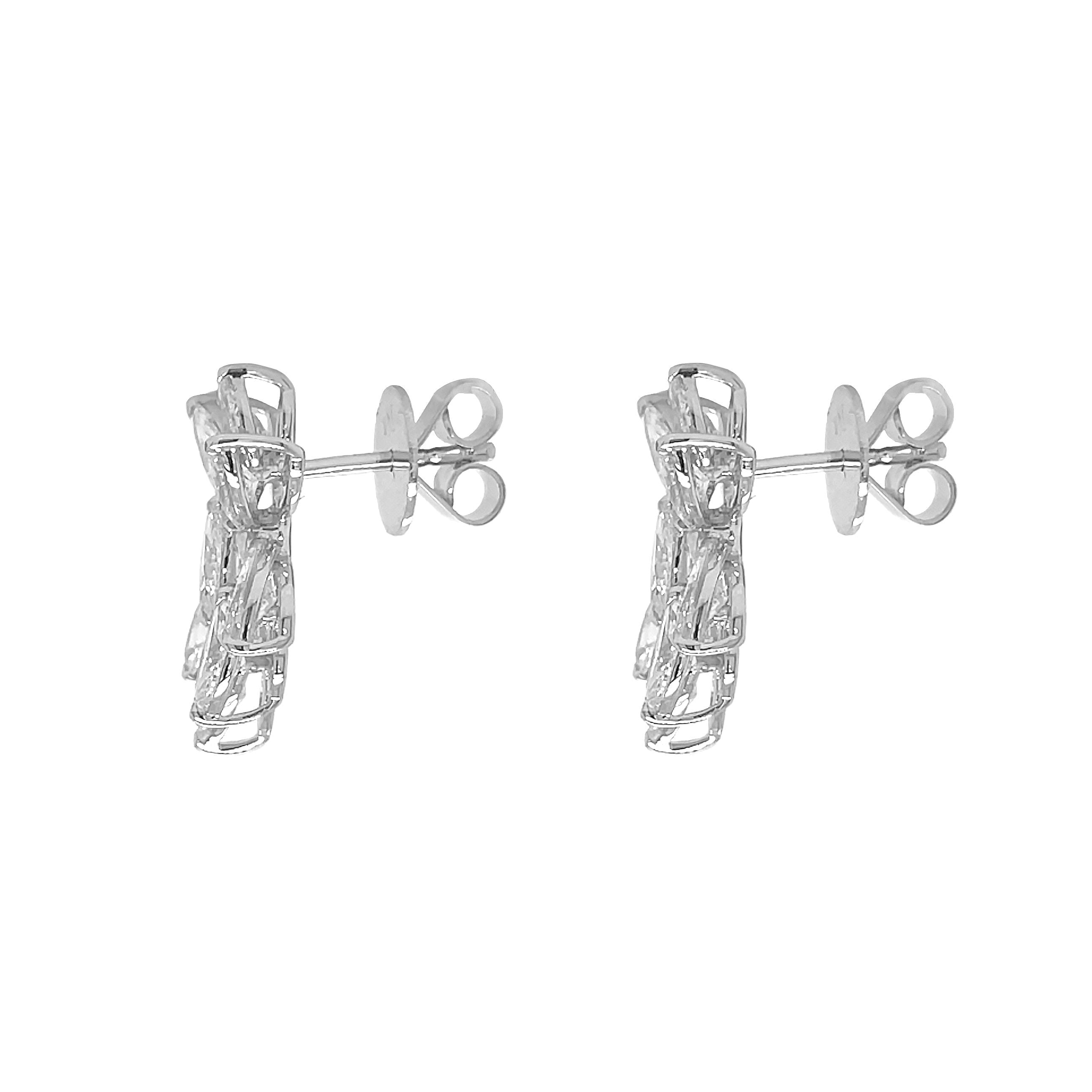 14kt White Gold Lab Diamond Earrings