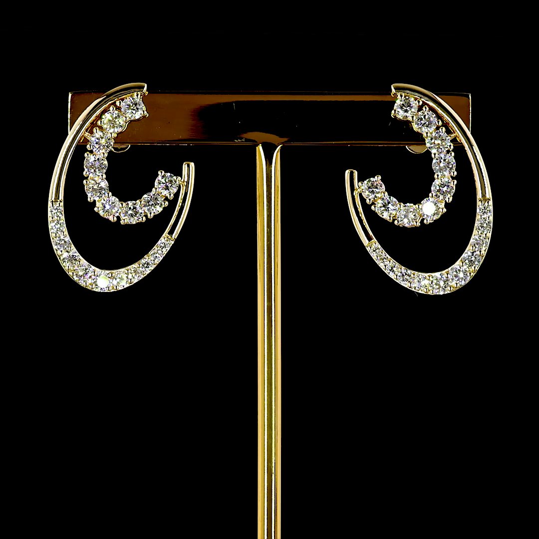 14kt Yellow Gold Lab Diamond Earring
