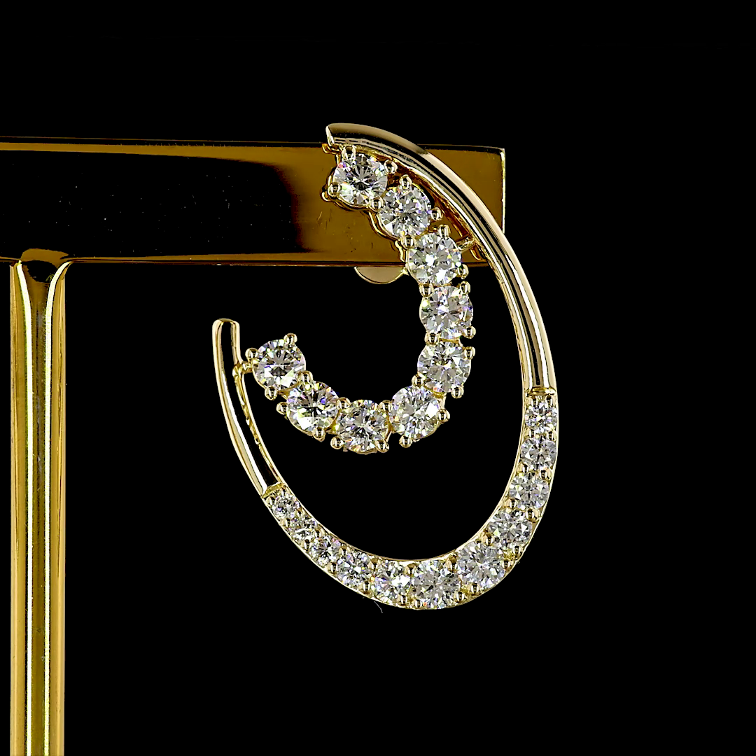 14kt Yellow Gold Lab Diamond Earring
