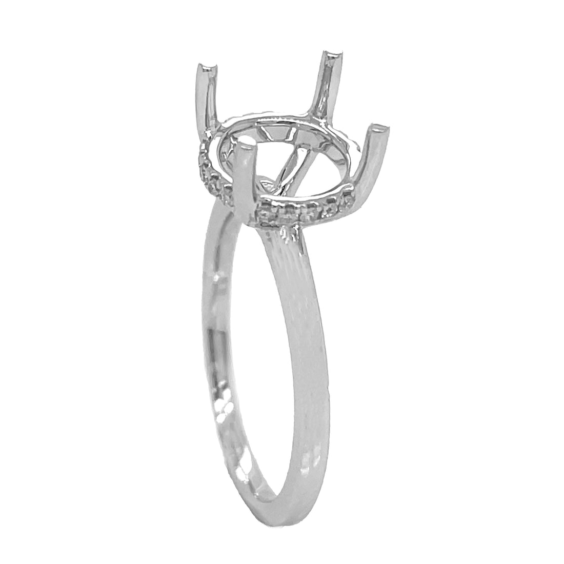 18kt White Gold Diamond Semi-mount