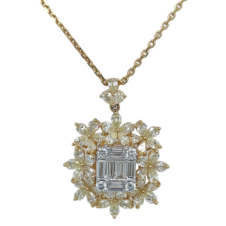 18kt Yellow and White Gold Diamond Pendant