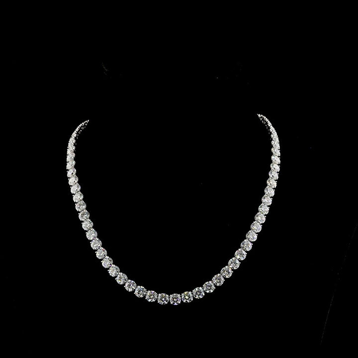 14kt White Gold Lab Diamond Tennis Necklace