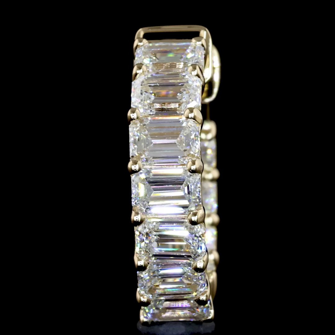 14kt Yellow Gold Lab Diamond Huggie Earrings