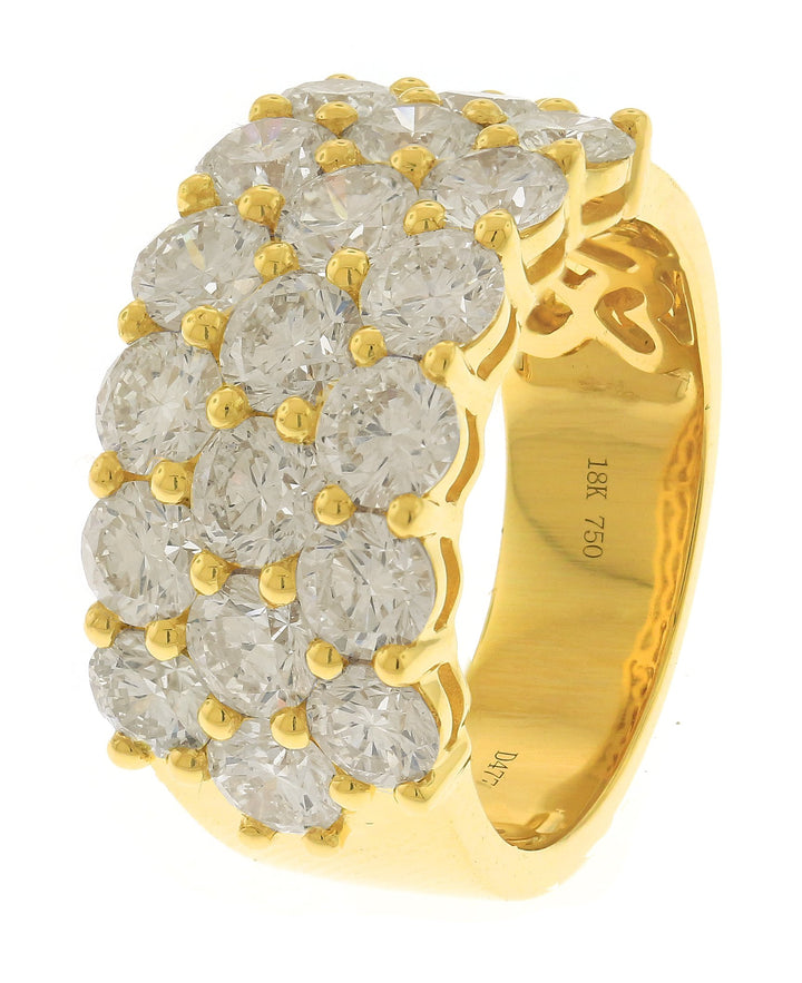 18kt Yellow Gold Diamond Half Way Band