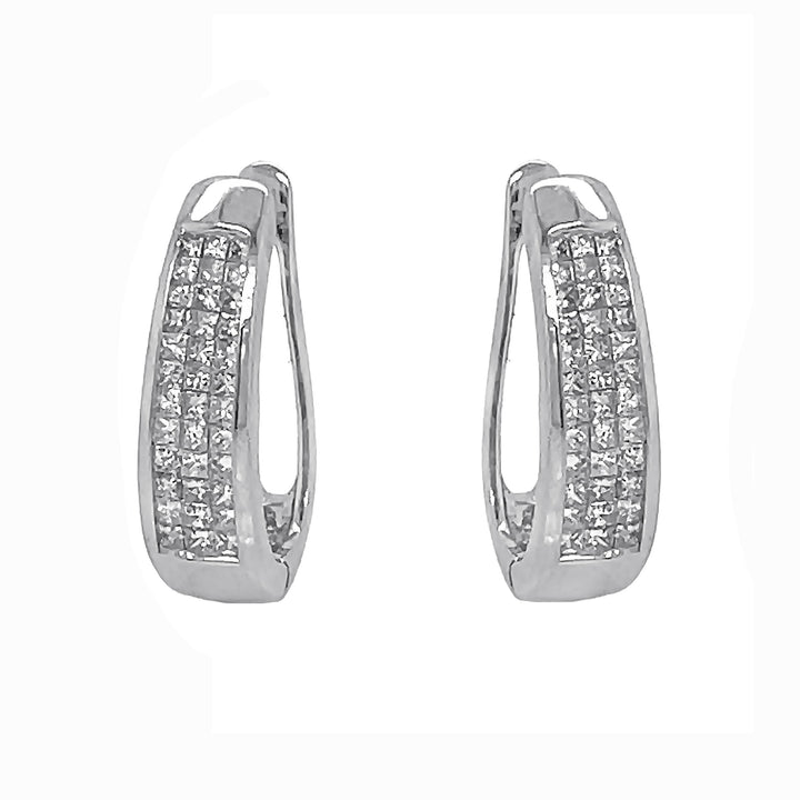 14kt White Gold Diamond Earrings