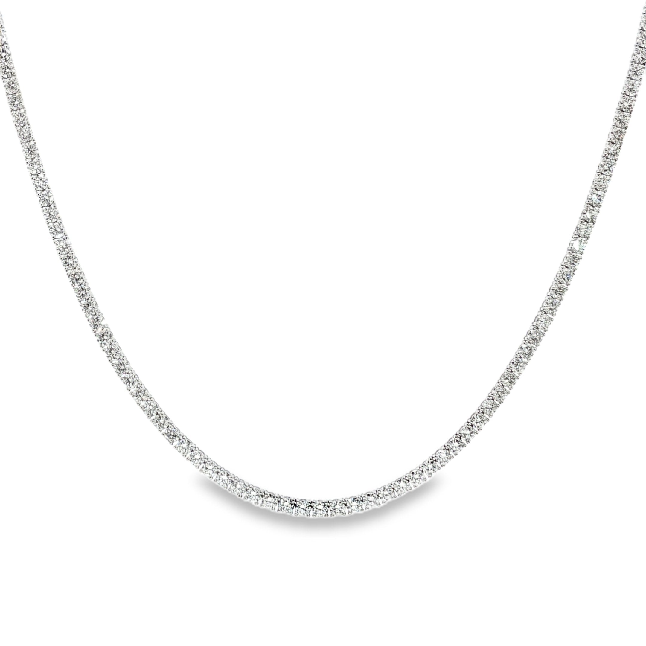 14kt White Gold Lab Diamond Tennis Necklace
