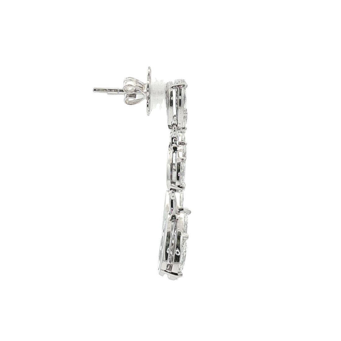 18kt White Gold Diamond Dangling Earring