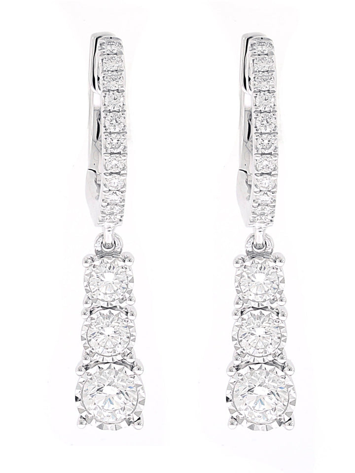 18kt White Gold Diamond Earrings
