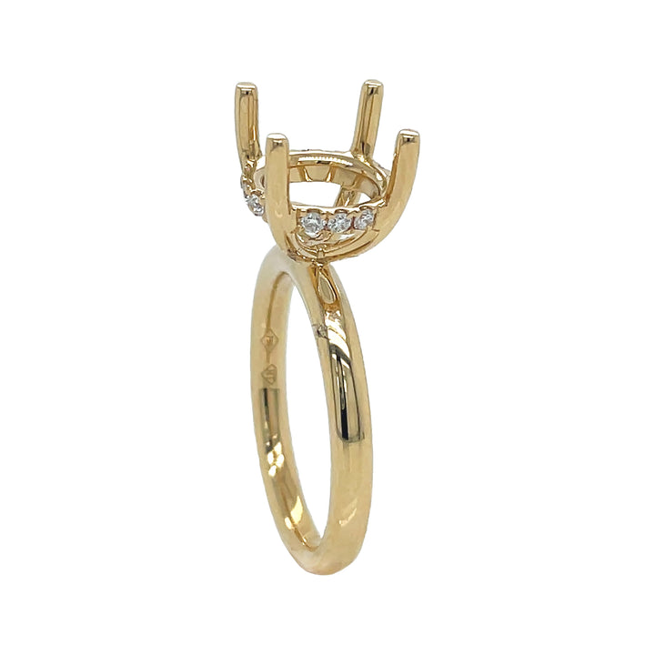 18kt yellow gold diamond semi-mount